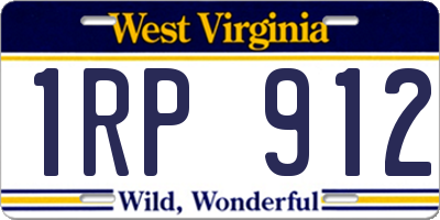 WV license plate 1RP912