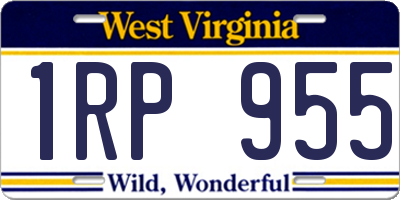 WV license plate 1RP955