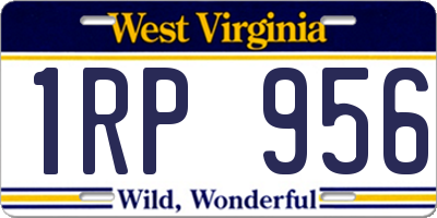 WV license plate 1RP956