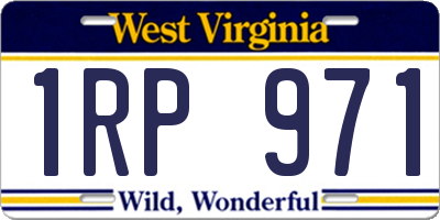WV license plate 1RP971