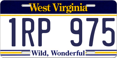 WV license plate 1RP975