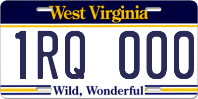 WV license plate 1RQ000