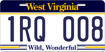WV license plate 1RQ008