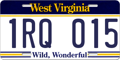 WV license plate 1RQ015