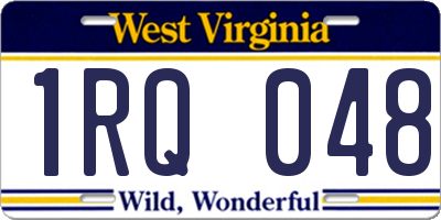 WV license plate 1RQ048