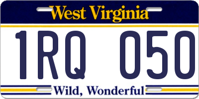 WV license plate 1RQ050