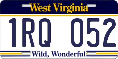 WV license plate 1RQ052