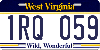 WV license plate 1RQ059