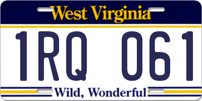 WV license plate 1RQ061