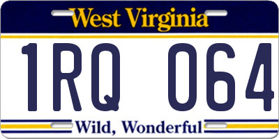 WV license plate 1RQ064
