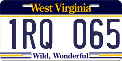 WV license plate 1RQ065