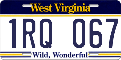 WV license plate 1RQ067