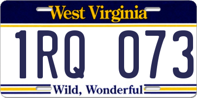 WV license plate 1RQ073