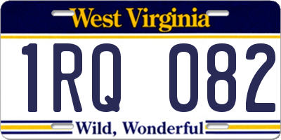 WV license plate 1RQ082