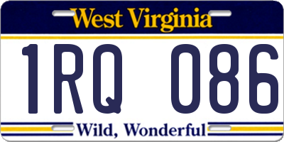 WV license plate 1RQ086