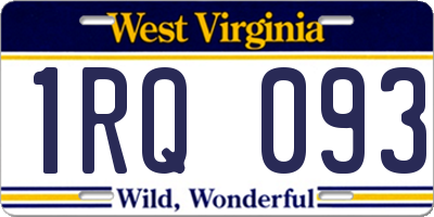 WV license plate 1RQ093