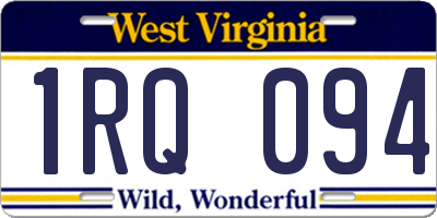 WV license plate 1RQ094
