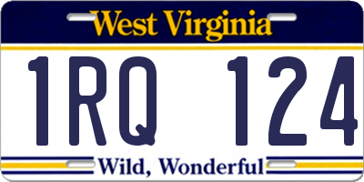 WV license plate 1RQ124