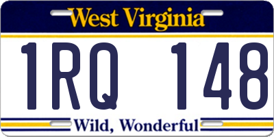 WV license plate 1RQ148