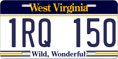 WV license plate 1RQ150