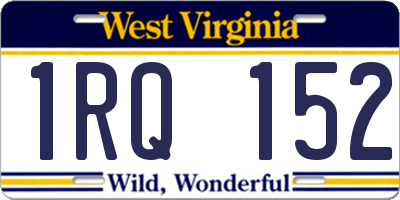 WV license plate 1RQ152
