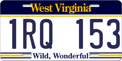 WV license plate 1RQ153