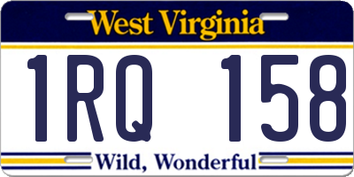 WV license plate 1RQ158