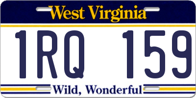 WV license plate 1RQ159