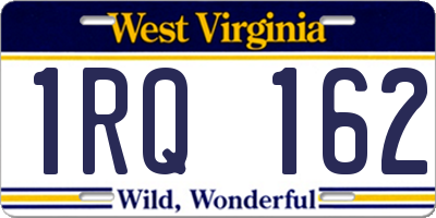 WV license plate 1RQ162