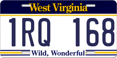 WV license plate 1RQ168