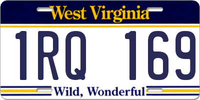 WV license plate 1RQ169