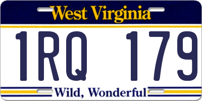 WV license plate 1RQ179
