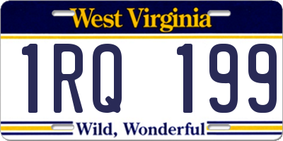 WV license plate 1RQ199