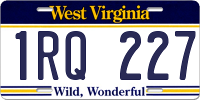 WV license plate 1RQ227