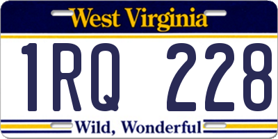 WV license plate 1RQ228