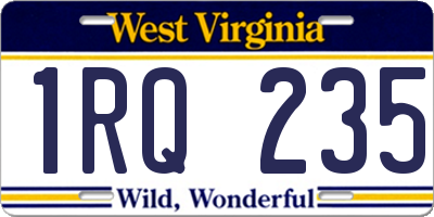 WV license plate 1RQ235