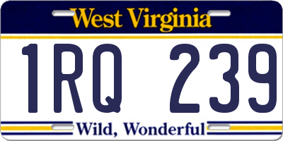 WV license plate 1RQ239