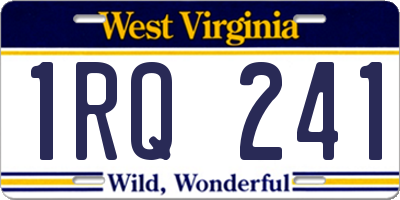 WV license plate 1RQ241
