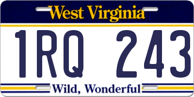 WV license plate 1RQ243
