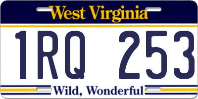 WV license plate 1RQ253