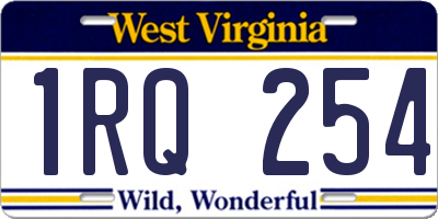 WV license plate 1RQ254