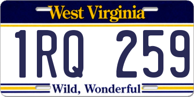 WV license plate 1RQ259