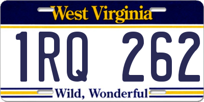 WV license plate 1RQ262