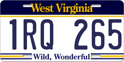 WV license plate 1RQ265
