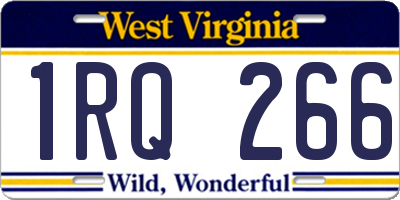 WV license plate 1RQ266