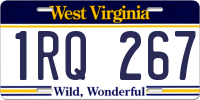 WV license plate 1RQ267