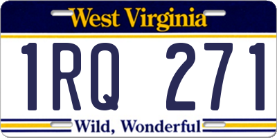 WV license plate 1RQ271