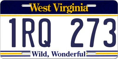 WV license plate 1RQ273
