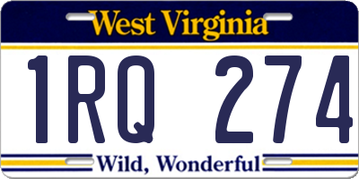 WV license plate 1RQ274