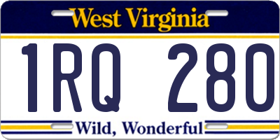 WV license plate 1RQ280